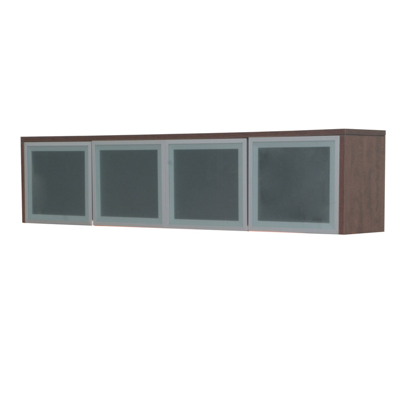 Contemporary Wall Hutch With Frosted Glass Door