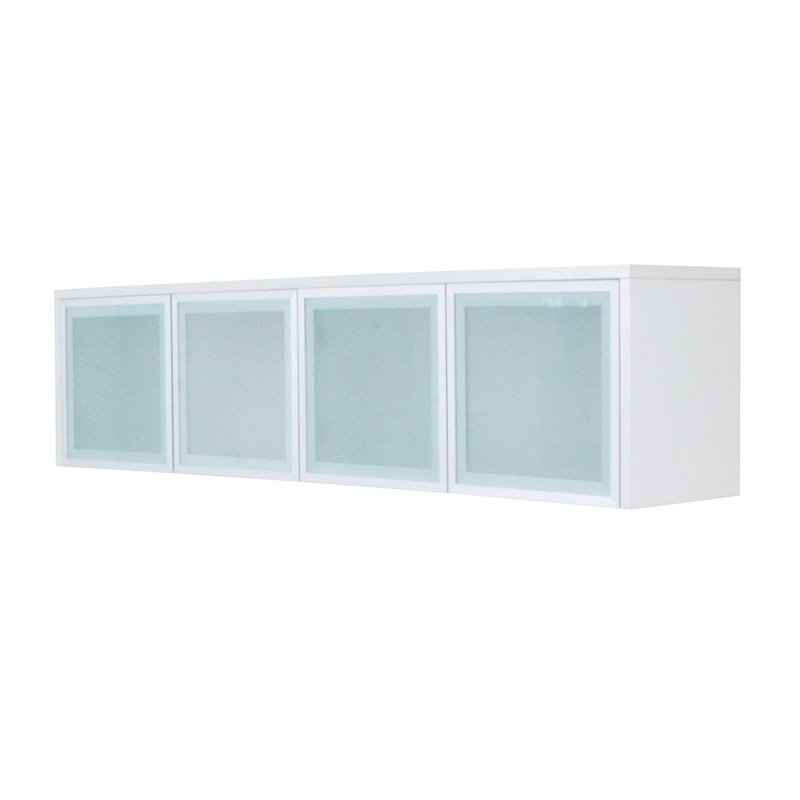 Contemporary Wall Hutch With Frosted Glass Door