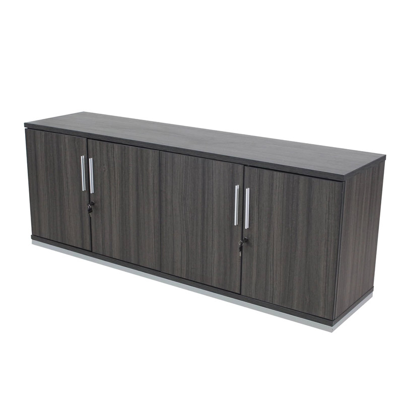 Contemporary 4 Door Executive Credenza with Metal Base