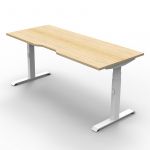 Electric Sit Stand Height Adjustable Desk with Two Motors