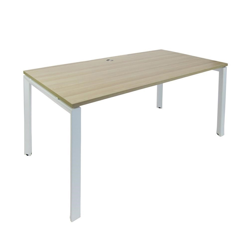 NEO Office Table with Steel Frame and Scalloped Edge