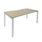 NEO Office Table with Steel Frame and Scalloped Edge