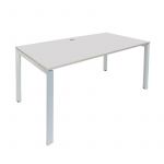 NEO Office Table with Steel Frame and Scalloped Edge