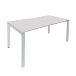 NEO Office Table with Steel Frame and Scalloped Edge