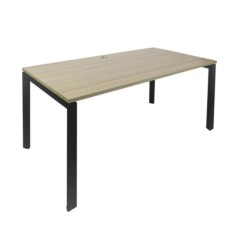 NEO Office Table with Steel Frame and Scalloped Edge