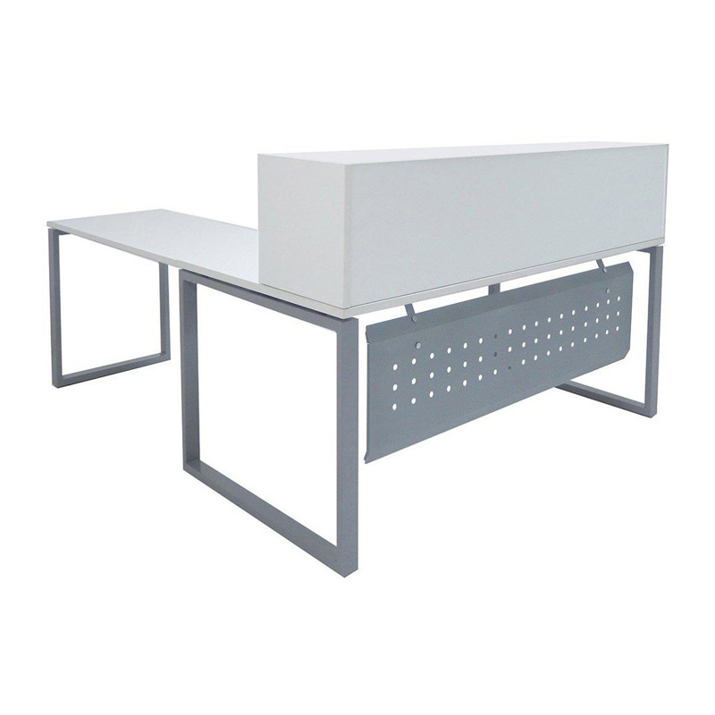 Contemporary Reception Desk with Metal Base