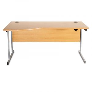 Wave Office Desk with Metal Frame Base