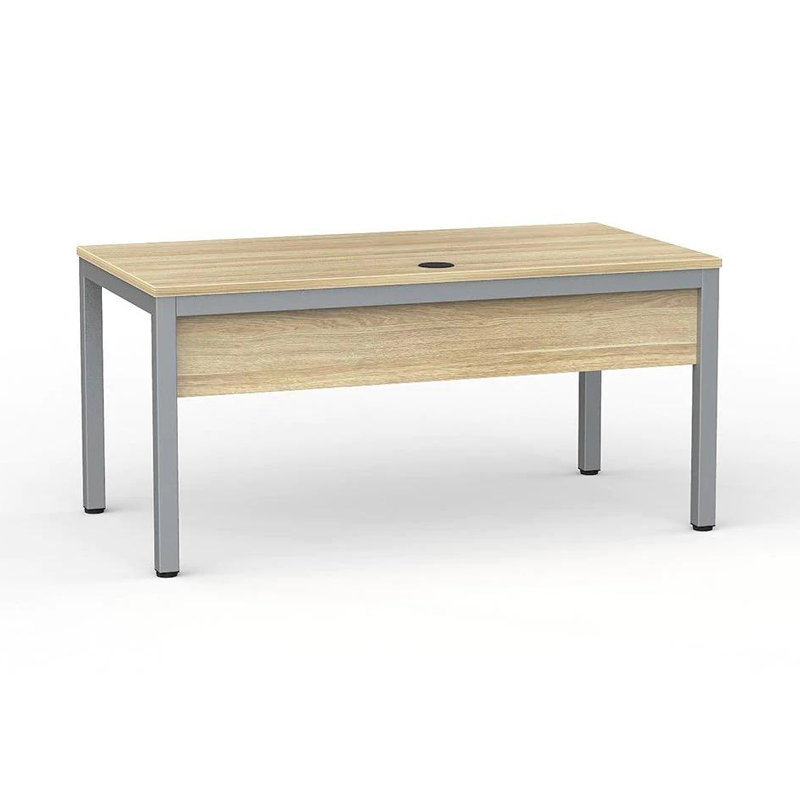 Cubit Straight Office Desk with Metal Frame with Modesty