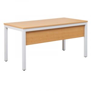 Cubit Straight Office Desk with Metal Frame with Modesty