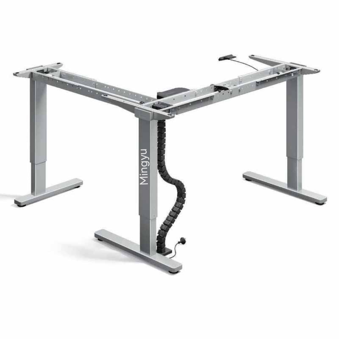 Electric Height Adjustable L Shape Table