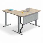 Electric Height Adjustable L Shape Table