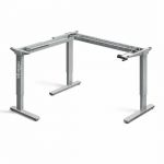 Manual Height Adjustable Corner Workstation Steel Frame