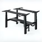 120 Degree Manual Height Adjustable Table Steel Frame