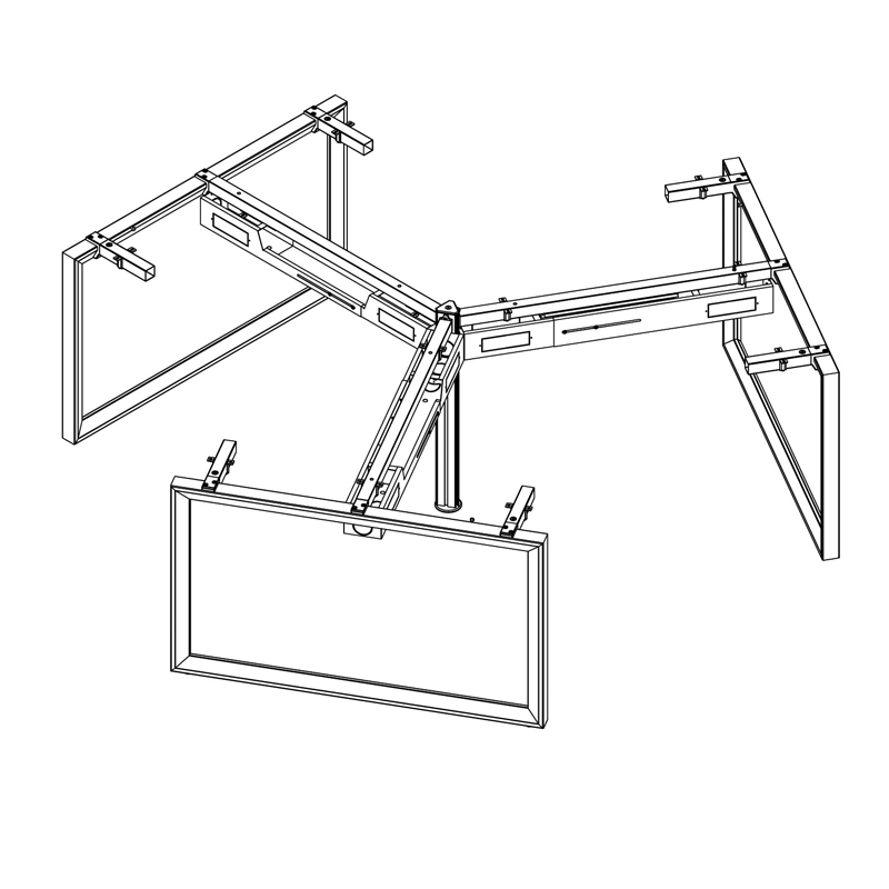 NEO 3 Way Modular Workstation Metal Frame