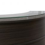 Curved Reception Counter with Glass Top