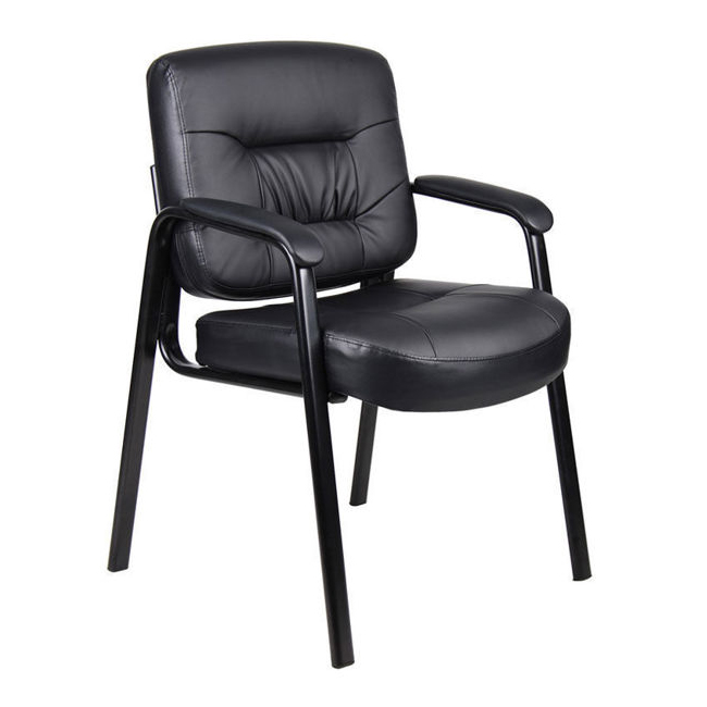 Metal Frame Visitor Chair With Armrest