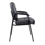 Metal Frame Visitor Chair With Armrest